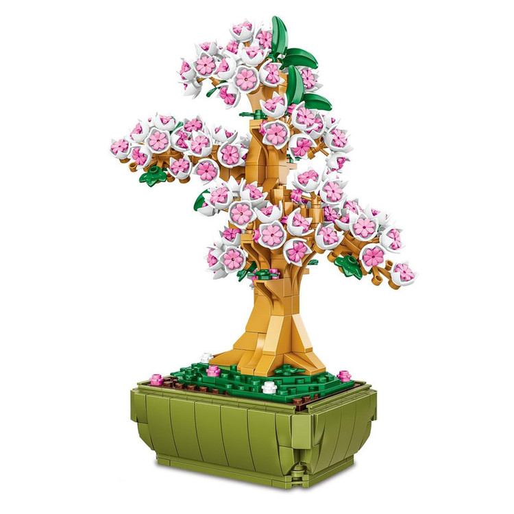 ساختنی 563 تکه ژنگبو مدل بونسای درخت گیلاس طرح Sakura کد 9111A