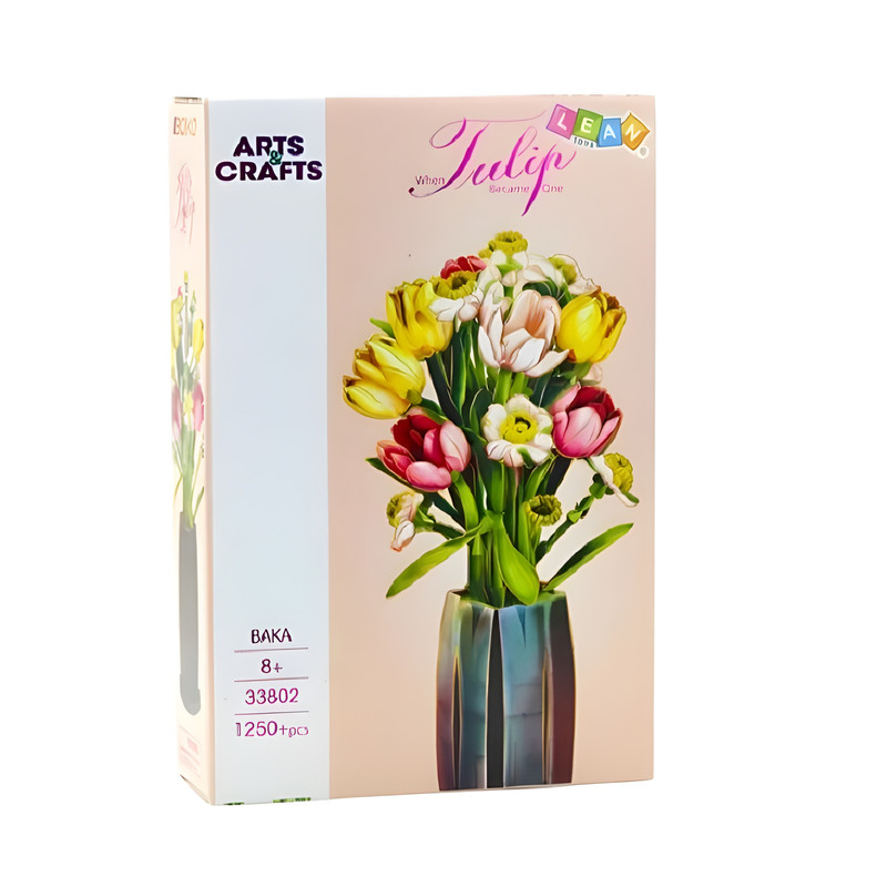 ساختنی 1250 تکه گلدان گل لاله مدل ARTS CRAFTS کد 33802
