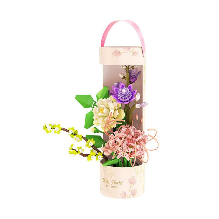 ساختنی 565 تکه سیمبوبلاک مدل گل استوانه ای کد 611052