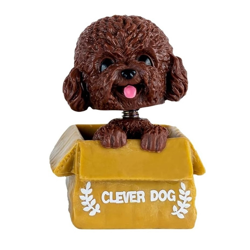فیگور مدل سگ کله فنری طرح Clever Dog ارتفاع 9 سانتی متر