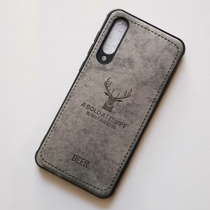 قاب ژله ای طرح پارچه ای درجه یک DEER خاکستری مخصوص گوشی شیائومی Mi9 se