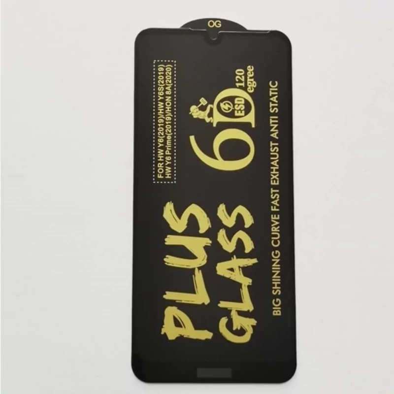 گلس تمام صفحه ANTI STATIC SUPER 9D مناسب گوشی هوآوی Y6 prime 2019 و Honor 8A و Y6s