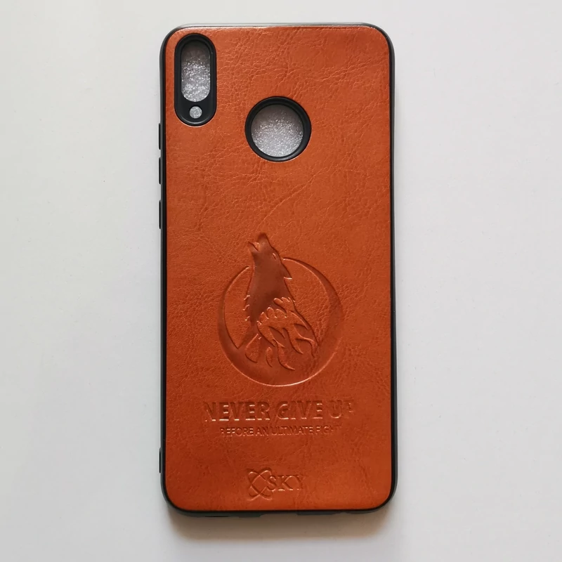 قاب طرح چرمی درجه یک قهوه ای روشن wolf گوشی هوآوی Honor 8x یا آنر 8 ایکس
