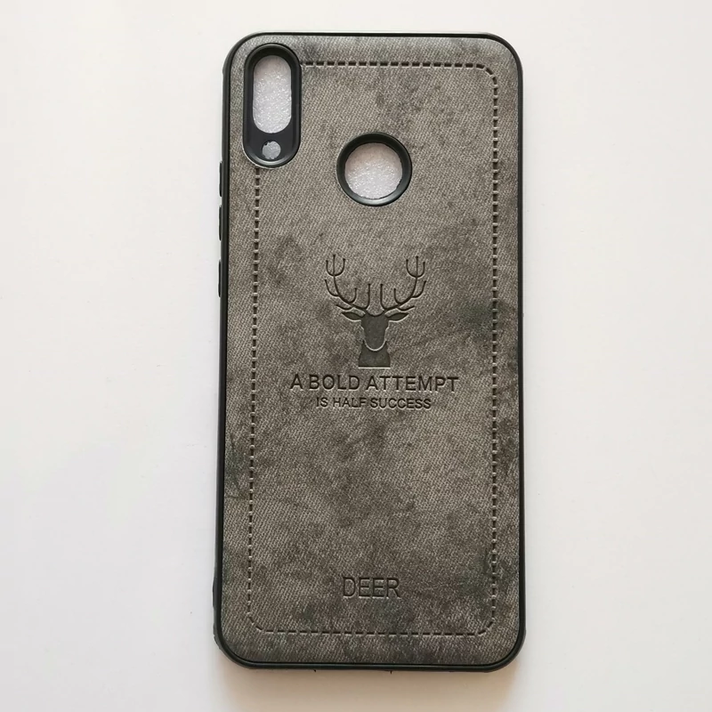 قاب ژله ای طرح پارچه ای درجه یک DEER خاکستری گوشی هوآوی Y9 2019 یا JKM-LX1