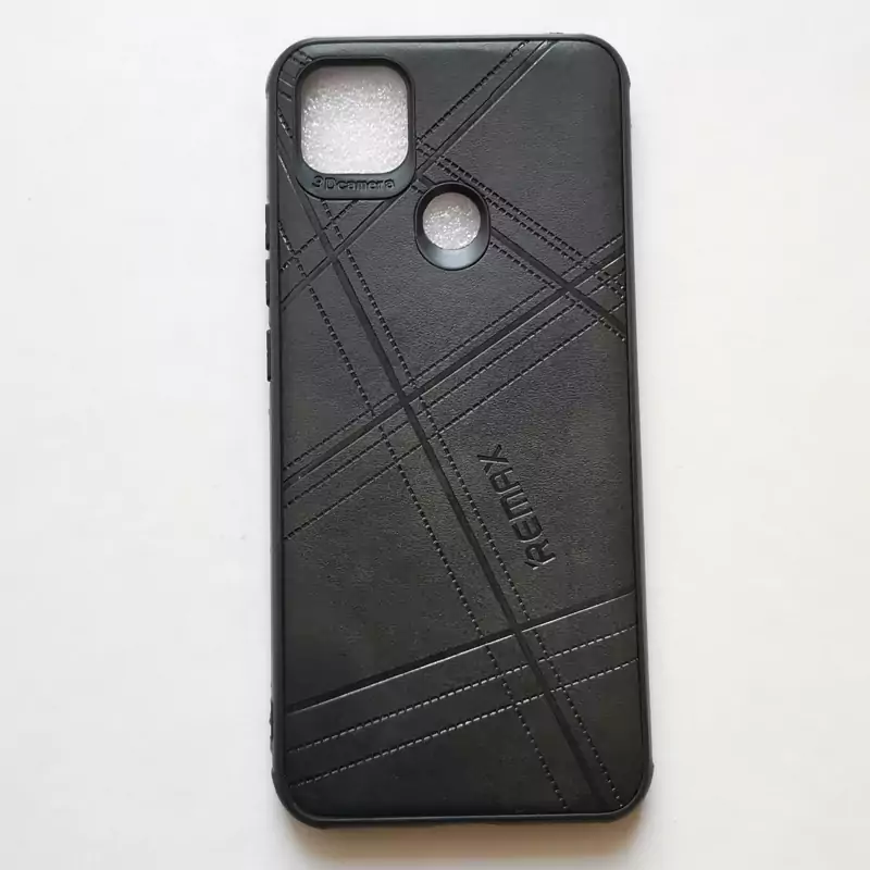 قاب طرح چرمی ژله ای درجه یک مشکی گوشی شیائومی Redmi 9c و Redmi 10A