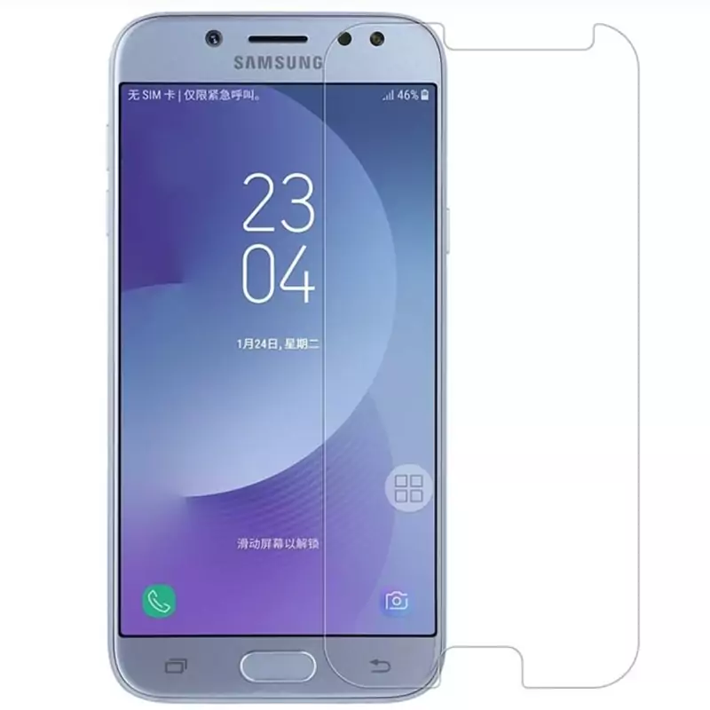 گلس شیشه ای ضد ضربه شفاف گوشی سامسونگ J5 pro