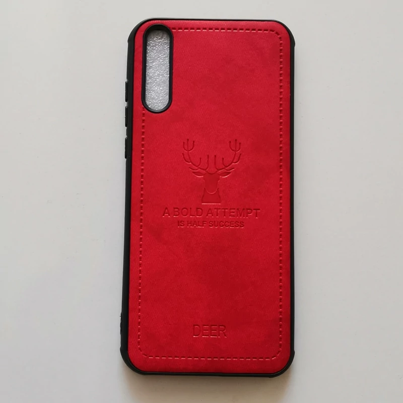 قاب ژله ای طرح پارچه ای DEER قرمز گوشی هوآوی Y8p 2020