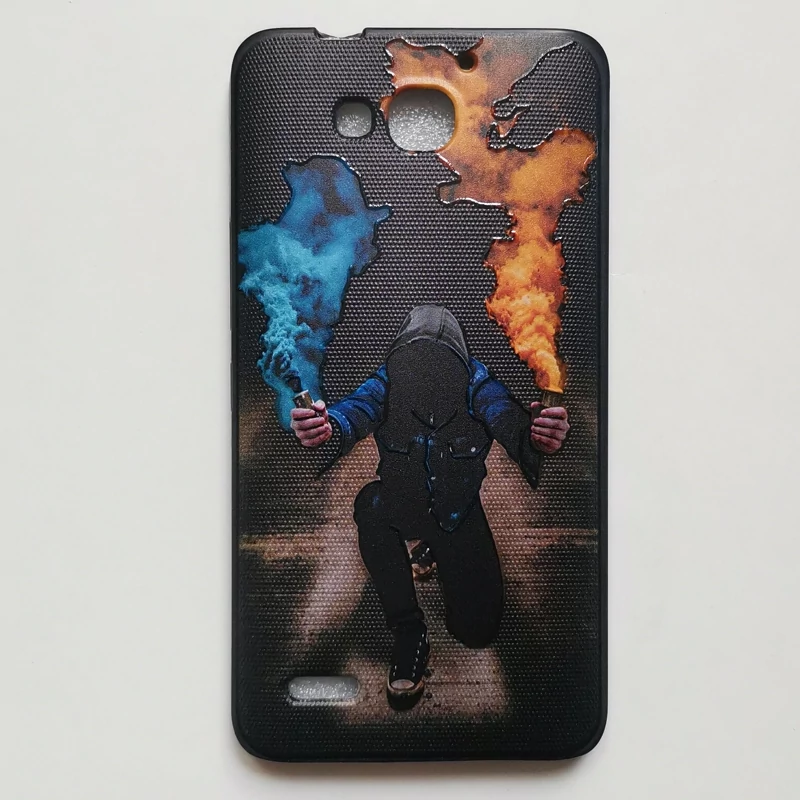 قاب طرحدار  ژله ای دود رنگی گوشی هوآوی G750 / Honor 3x