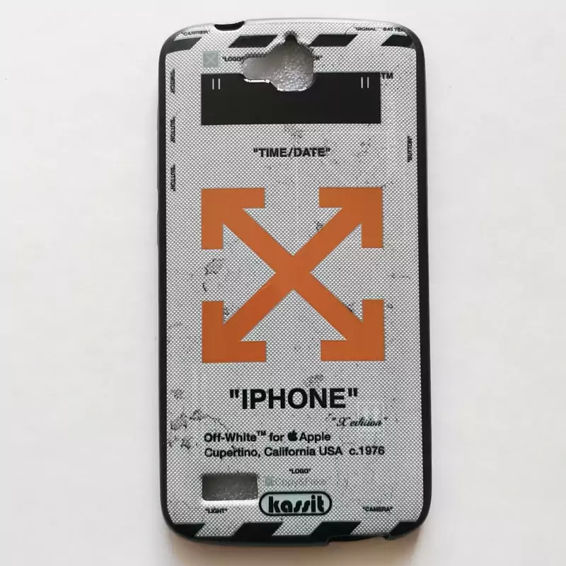قاب طرحدار  ژله ای OFF WHITE گوشی هوآوی Honor  3c lite