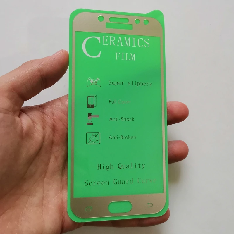 گلس سرامیکی نشکن طلایی گوشی سامسونگ J5 pro