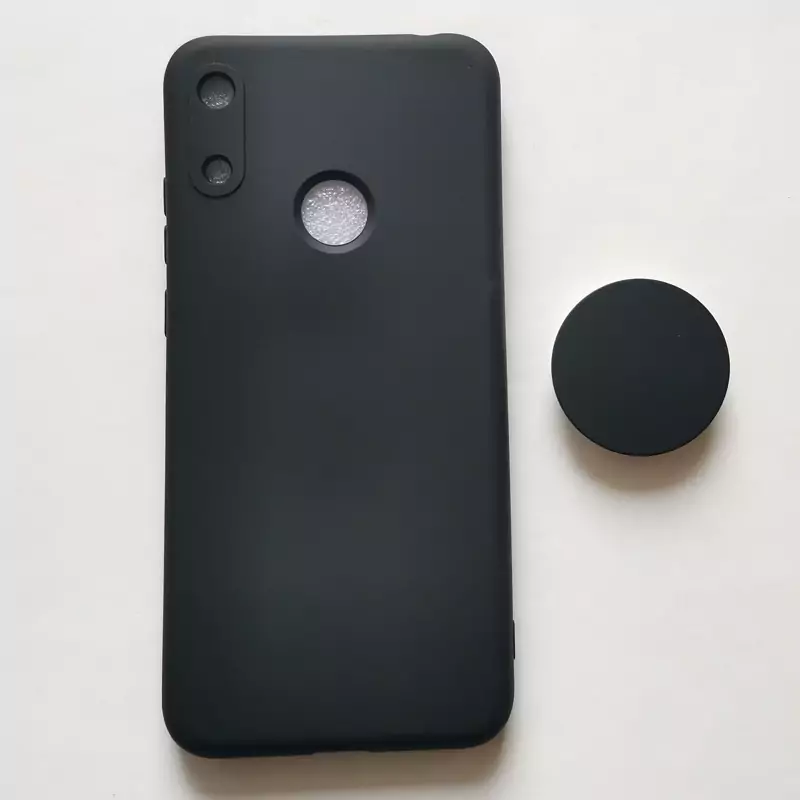 قاب سیلیکونی پاک کنی پاپ سوکت دار  مشکی گوشی هوآوی Y6s و Honor 8A