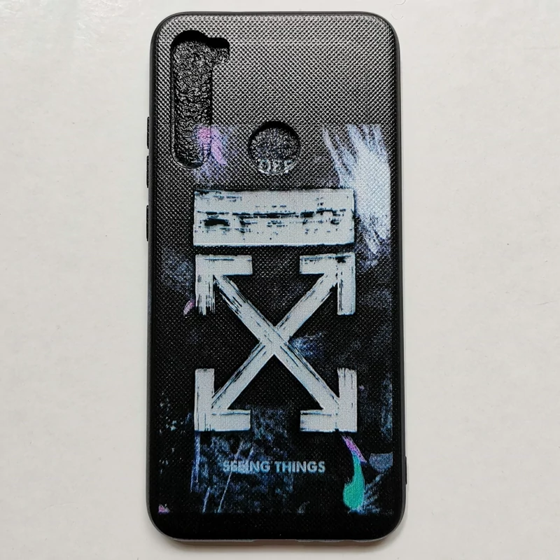 قاب طرحدار off white گوشی شیائومی Redmi note 8