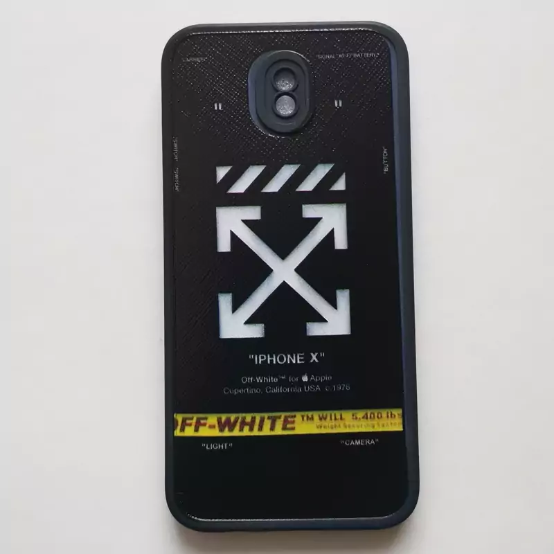 قاب طرحدار ژله ای محکم off white گوشی سامسونگ J7 pro