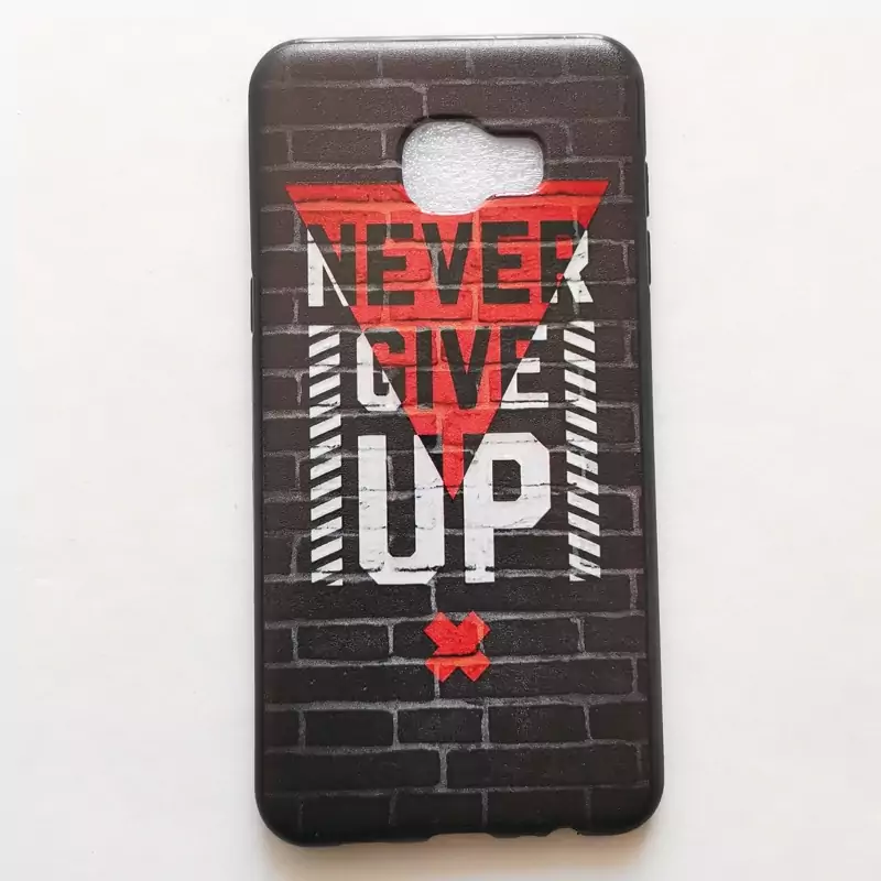 قاب طرحدار ژله ای Never give up گوشی سامسونگ C5 و C5 pro