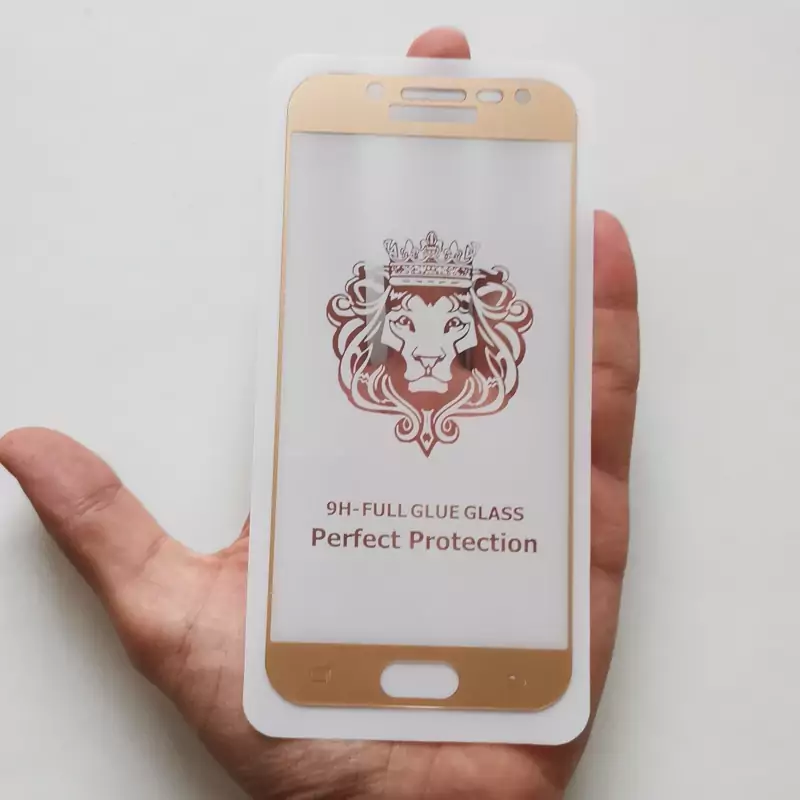 گلس تمام صفحه ضد ضربه درجه یک طلایی گوشی سامسونگ J5 pro