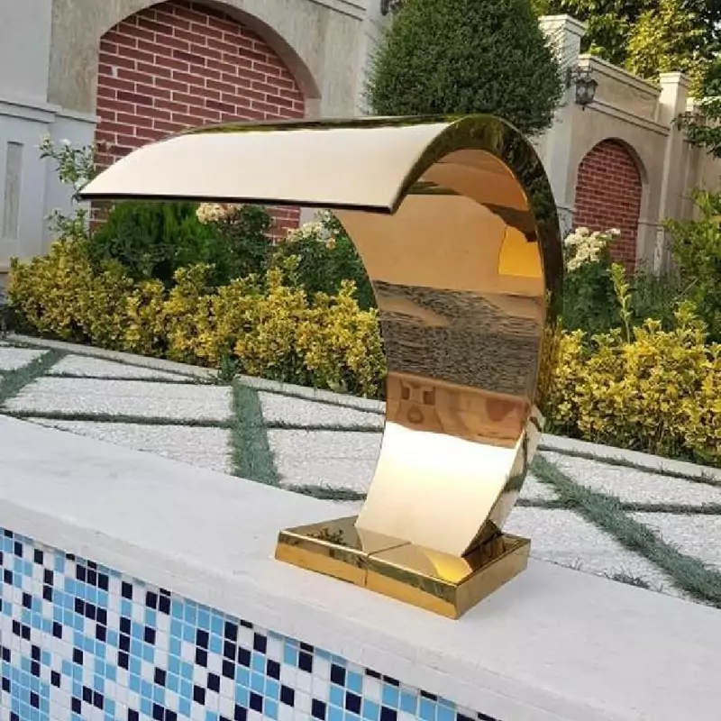 کرتین استخری قوسی 70 در50 استیل طلایی304 براق(ارسال از تیپاکس،پس کرایه)