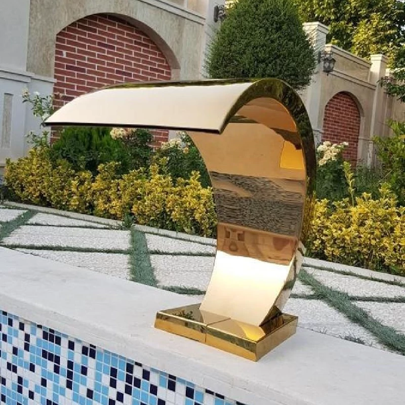 کرتین استخری قوسی 80در50 استیل طلایی304 براق(ارسال از تیپاکس،پس کرایه)