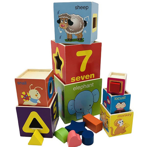 بازی آموزشی مدل برج مکعب و جاگذاری اشکال