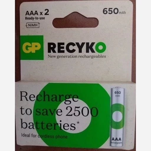 باتری نیم قلمی GP 650 میلی آمپر اصلی