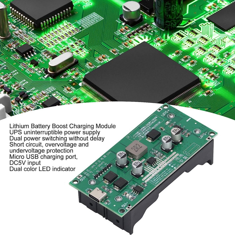 ماژول یو پی اس UPS و شارژر باتری لیتیومی مدل LX-2BUPS 9V