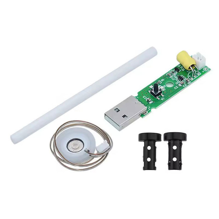 ماژول بخار سرد رطوبت ساز مدل USB به همراه پیزو نگهدارنده اسفنج مجموعه 4 عددی