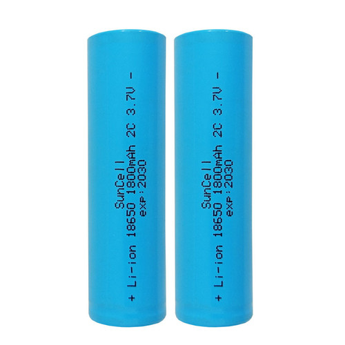 باتری لیتیوم یون قابل شارژ مدل HP-18650-2C ظرفیت 1800 میلی آمپر ساعت بسته 2 عددی