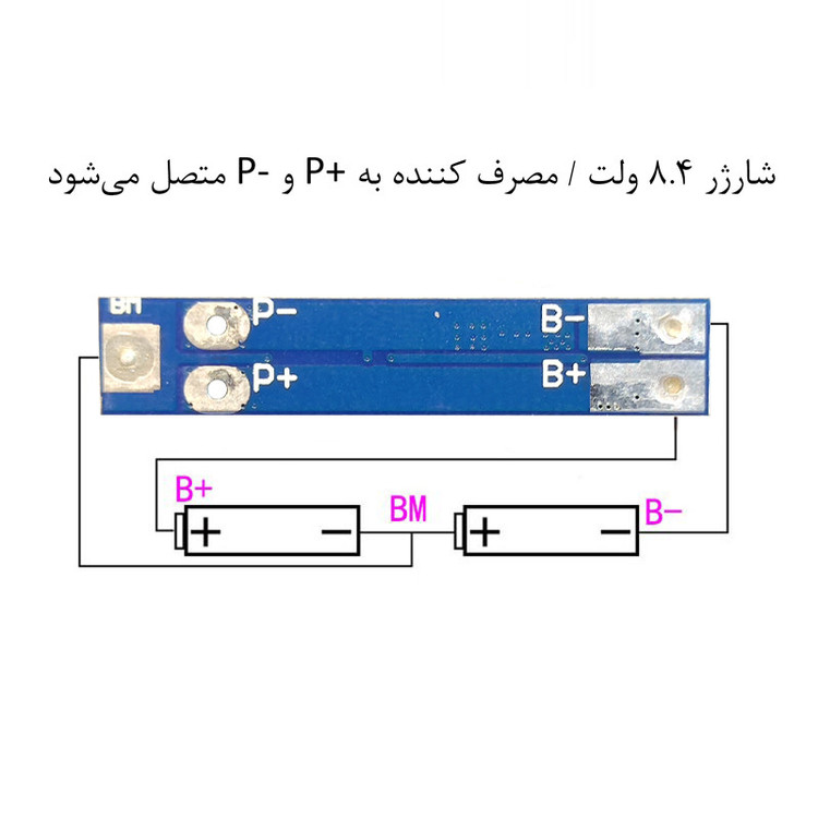 ماژول محافظ شارژ و دشارژ باتری لیتیومی مدل 2S-8A کد N848 بسته 2 عددی