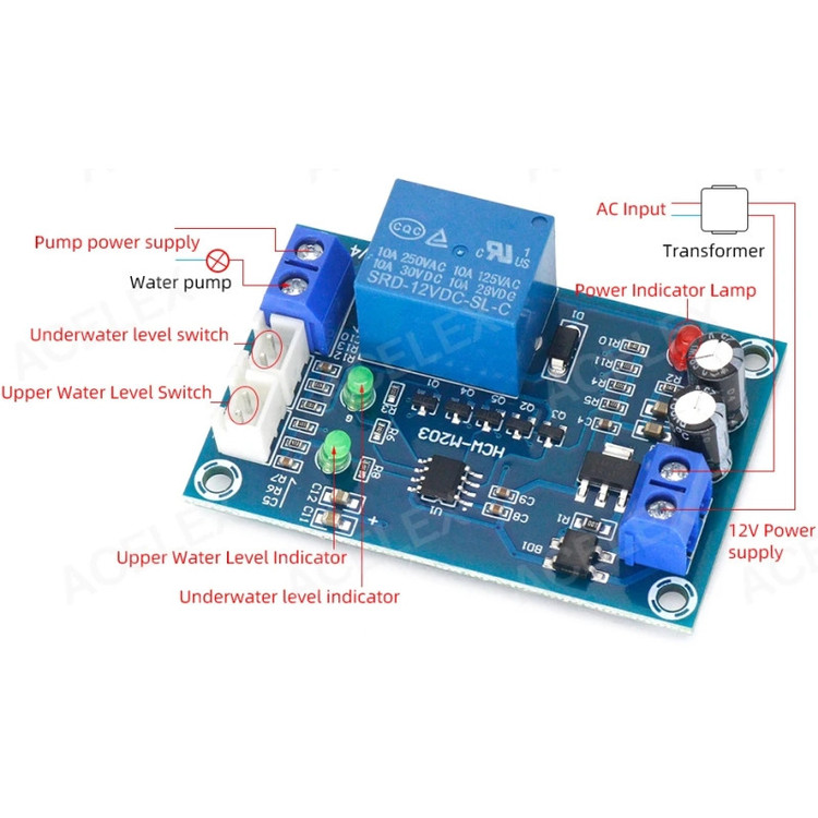 ماژول تشخیص و کنترل اتوماتیک سطح مایعات مدل XH-M203