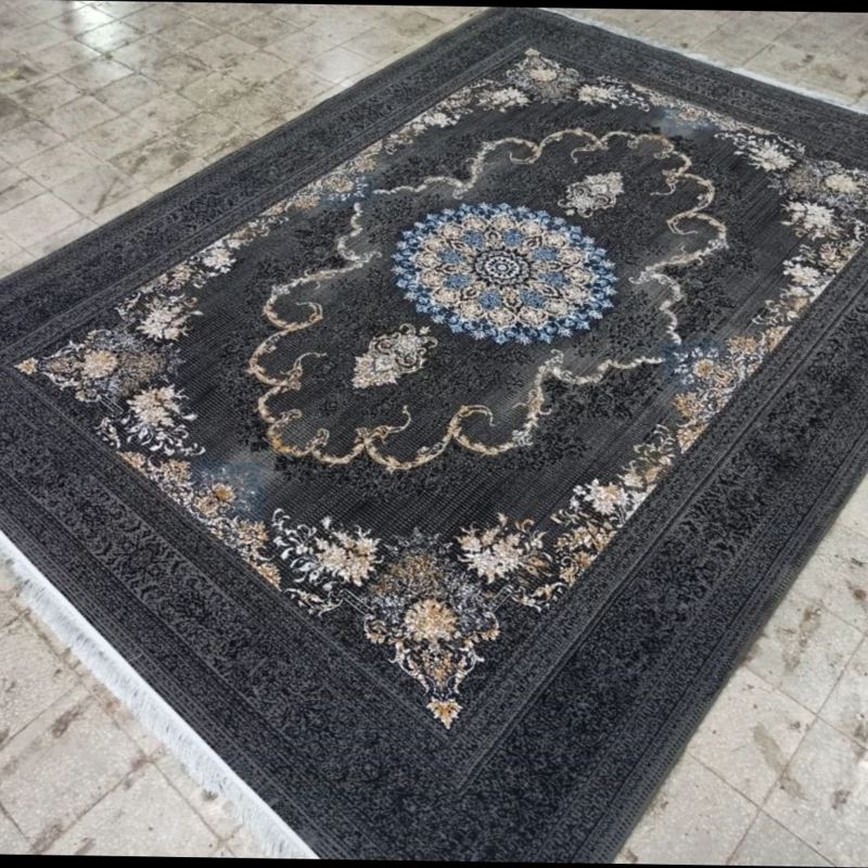 فرش ماشینی کاشان سایز 12متری نقشه مهوا(ارسال رایگان)