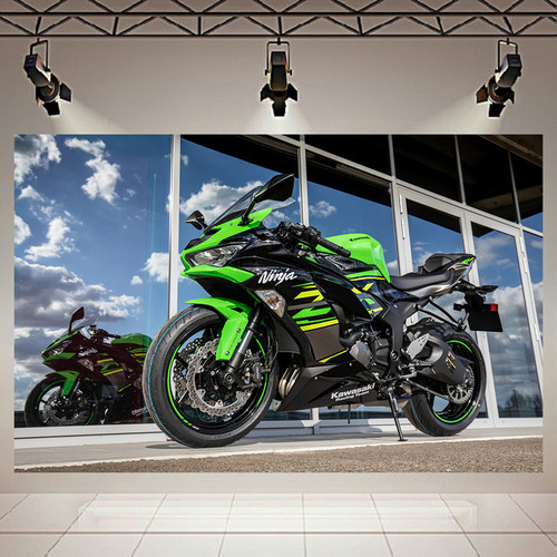 پوستر طرح موتور مدل Kawasaki Ninja ZX-6R کد AR15290