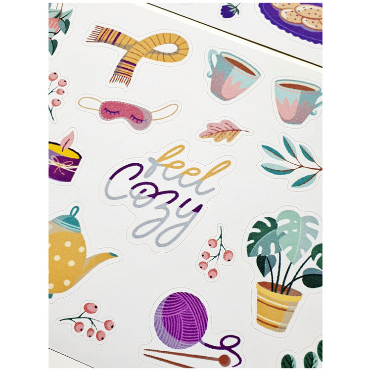 برچسب مدل Feel Cozy طرح بولت ژورنال و اسکرپ بوک کد 40 بسته 2 عددی