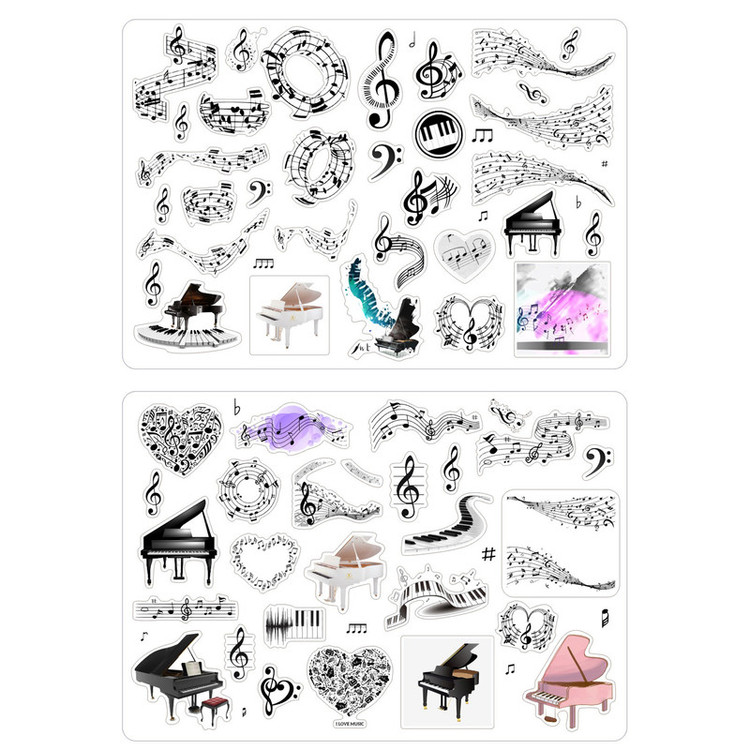 برچسب مدل Music 2 طرح بولت ژورنال و اسکرپ بوک کد 43 بسته 2 عددی