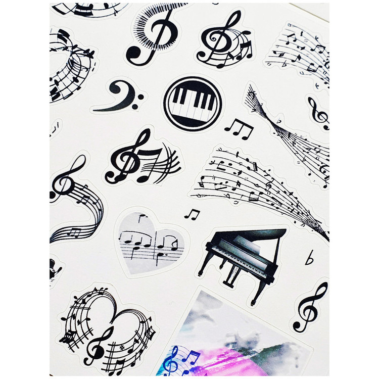 برچسب مدل Music 2 طرح بولت ژورنال و اسکرپ بوک کد 43 بسته 2 عددی
