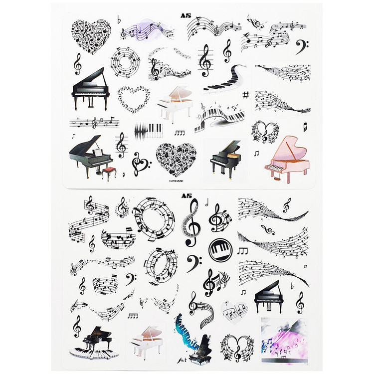 برچسب مدل Music 2 طرح بولت ژورنال و اسکرپ بوک کد 43 بسته 2 عددی