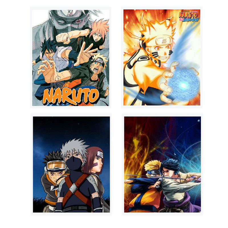 آویز تزیینی طرح انیمه ناروتو مدل Naruto3 مجموعه 4 عددی