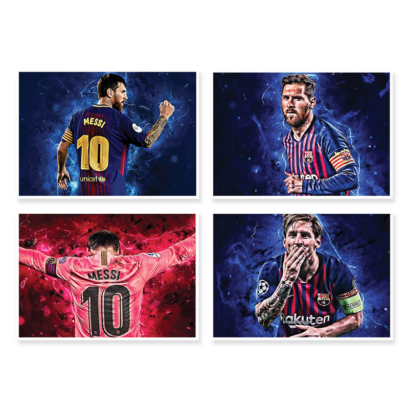 پوستر طرح Messi کد A-1732 مجموعه 4 عددی