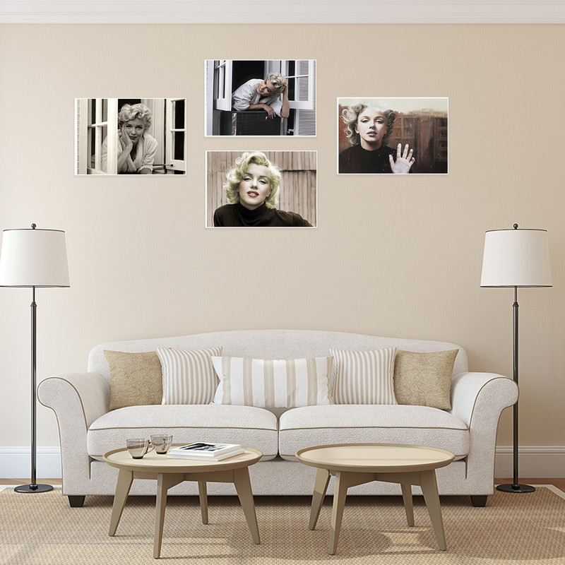 پوستر طرح مریلین مونرو کد A-2159-Marilyn Monroe مجموعه 4 عددی