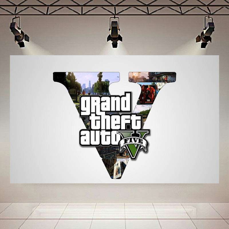 پوستر طرح GAME مدل GTA V کد 3450