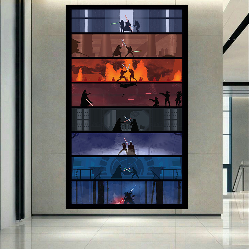 پوستر طرح جنگ ستارگان مدل Star wars 1-7 کد AR24250