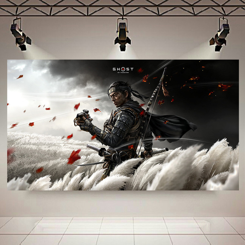 پوستر طرح سامورایی و Game مدل Ghost of Tsushima کد AR12940