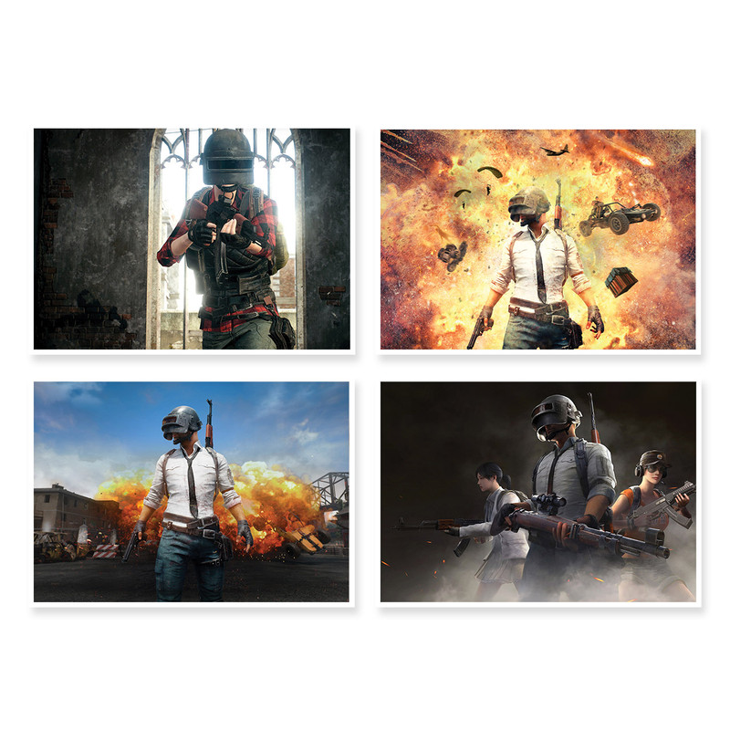 پوستر طرح PUBG کد A-1485 مجموعه 4 عددی