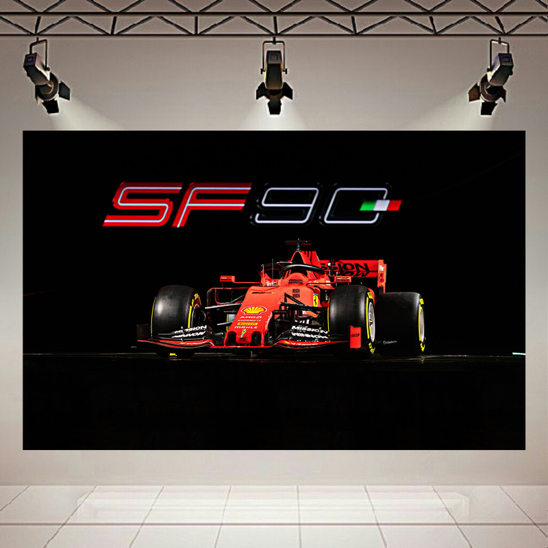 پوستر طرح ماشین فرمول یک مدل Ferrari SF90 F1 Cars کد AR23330
