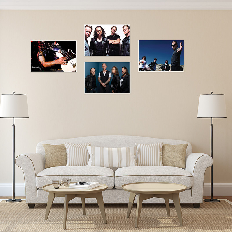 پوستر طرح متالیکا کد A-2132-Metallica مجموعه 4 عددی