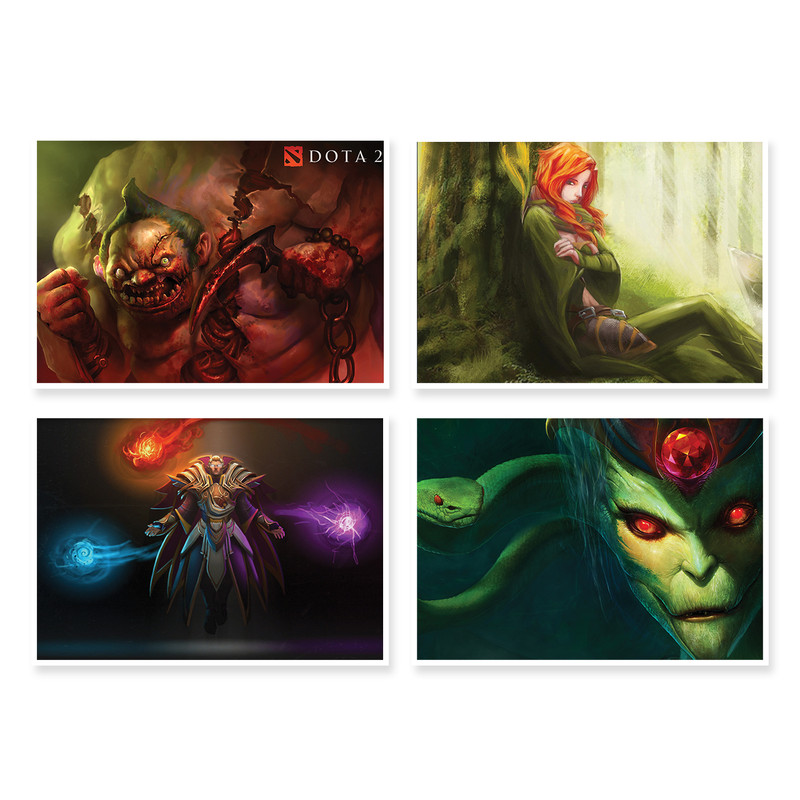 پوستر طرح DOTA 2 کد A-1402 مجموعه 4 عددی