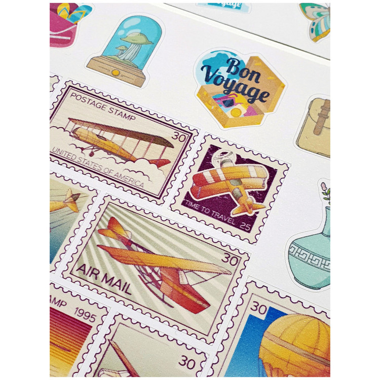 برچسب مدل Bon Voyage طرح بولت ژورنال و اسکرپ بوک کد 42 بسته 2 عددی