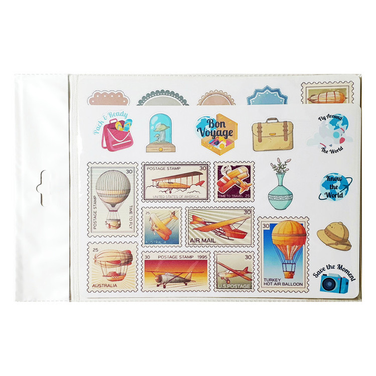 برچسب مدل Bon Voyage طرح بولت ژورنال و اسکرپ بوک کد 42 بسته 2 عددی