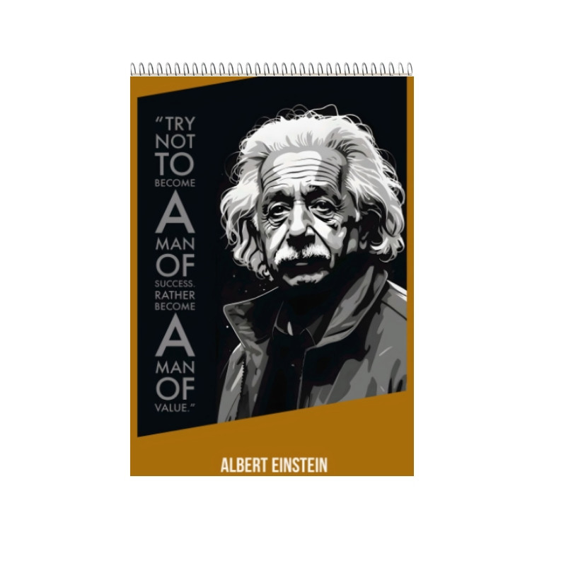 دفتر شطرنجی ۱۰۰ برگ طرح Einstein