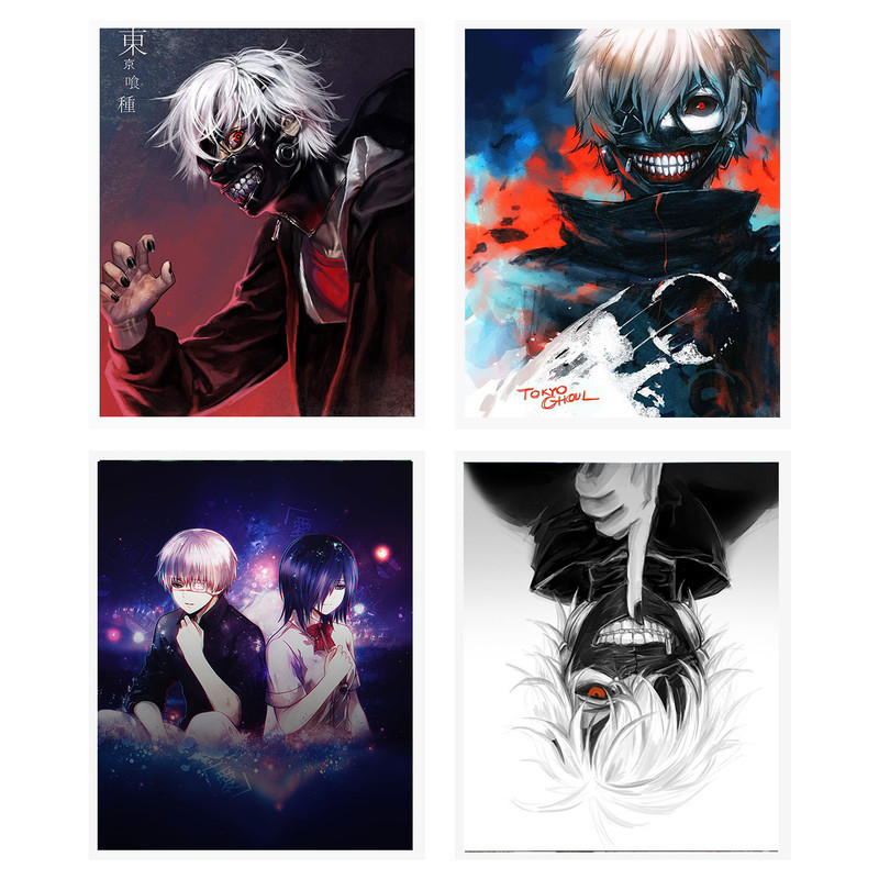 آویز تزیینی طرح انیمه مدل Tokyo Ghoul3 مجموعه 4 عددی
