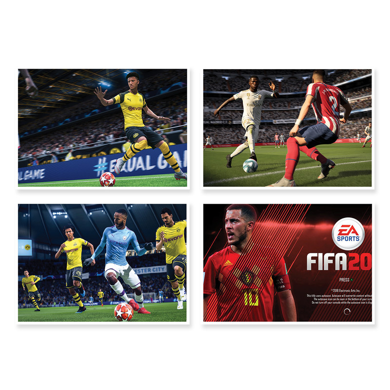 پوستر طرح fifa 20 کد A-1633 مجموعه 4 عددی
