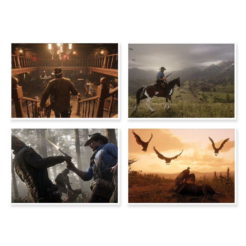 پوستر طرح Red Dead Redemption 2 کد A-1524 مجموعه 4 عددی